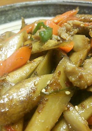 鶏皮きんぴらごぼう！-レシピのメイン写真