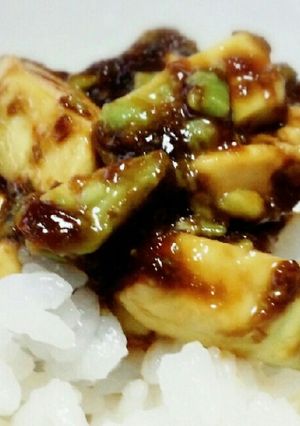 ご飯のお供に♪アボカドと海苔の佃煮和え！-レシピのメイン写真