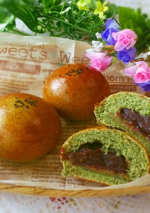 朝焼くだけ♡よもぎパン＆よもぎあんぱん-レシピのメイン写真