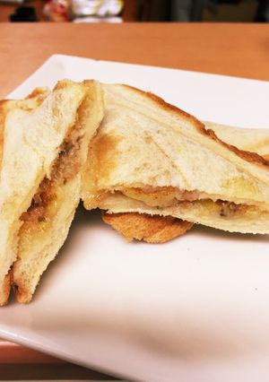 バナナとシナモンのホットサンド-レシピのメイン写真