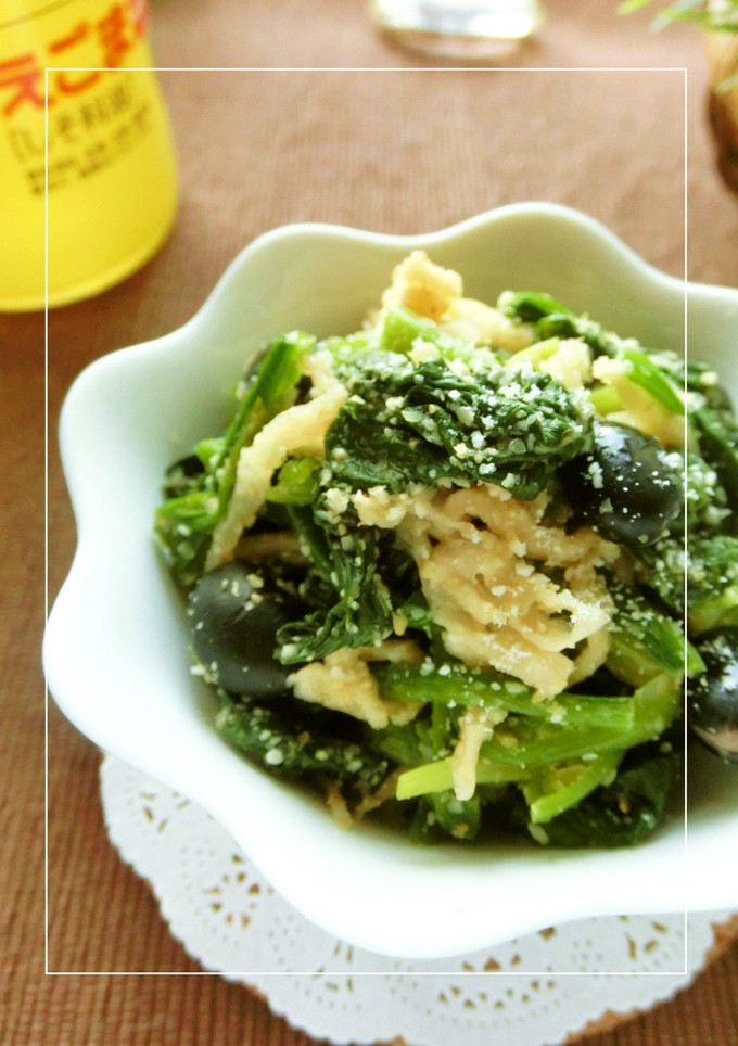 ＋えごま油☆ほうれん草と黒豆の胡麻和え-レシピのメイン写真