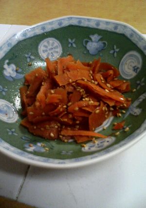 野菜の皮も美味しいよ☆レンジキンピラ☆-レシピのメイン写真