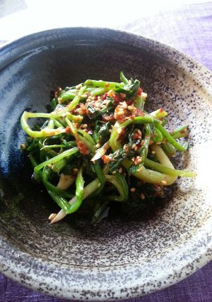 せり～(豆苗)の韓国風～おひたし-レシピのメイン写真