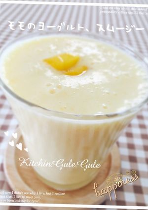 モモ缶で♡ヨーグルトスムージー-レシピのメイン写真