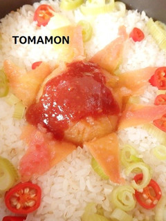 炊飯器に入れるだけ✿トマトねぎ五穀ごはん-レシピのメイン写真