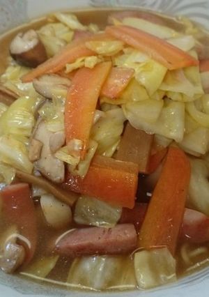 たっぷり野菜炒めの味噌ラーメン-レシピのメイン写真