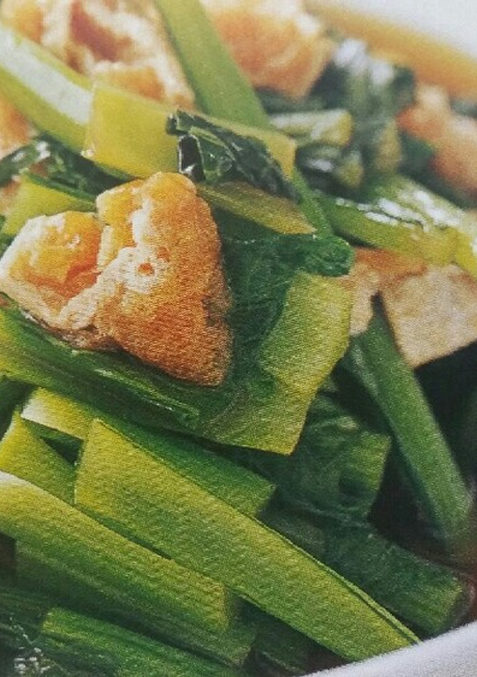電子レンジで小松菜と油揚げの煮浸し-レシピのメイン写真