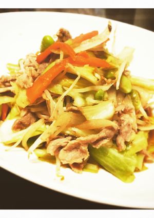 塩キャベツリメイク！肉野菜炒め-レシピのメイン写真