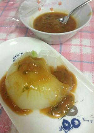 レンジで簡単！とろ～り新玉★ねぎ味噌がけ-レシピのメイン写真