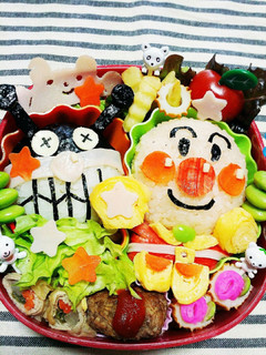 キャラ弁♪アンパンマンとバイキンマン-レシピのメイン写真
