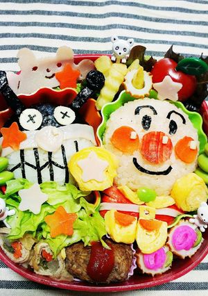 キャラ弁♪アンパンマンとバイキンマン-レシピのメイン写真
