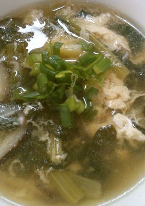 簡単♪ ターサイと 椎茸 卵の中華スープ-レシピのメイン写真
