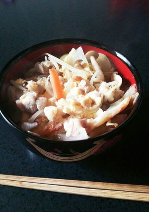 あっさりヘルシー♪具沢山の汁親子丼-レシピのメイン写真