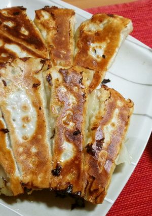 たたむだけ餃子☆今回は白菜&鶏ひき♬-レシピのメイン写真
