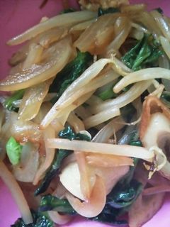 かぶの葉と油揚げともやしの炒め物-レシピのメイン写真