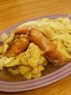 簡単、キャベツと油揚げのウマウマ煮-レシピのメイン写真