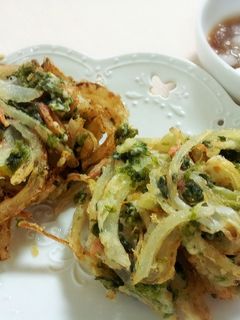 あおさ海苔と玉ねぎのかき揚げ-レシピのメイン写真