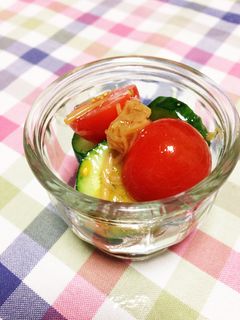 きゅうりとトマトのなめたけ和え-レシピのメイン写真