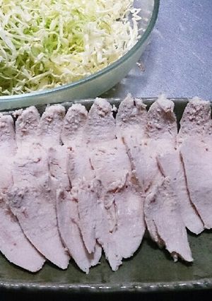 ほったらかし茹で鶏♪しっとり鶏むね肉-レシピのメイン写真