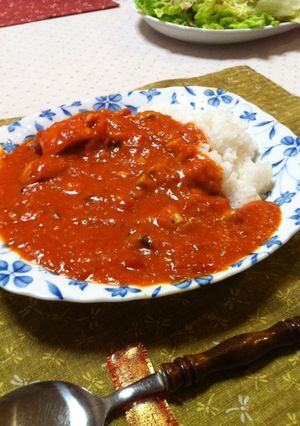 トマトチキンカレーの献立3月17日-レシピのメイン写真