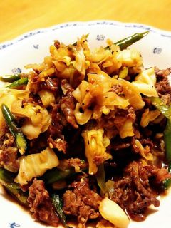 牛肉とキャベツの甘辛炒め♪-レシピのメイン写真