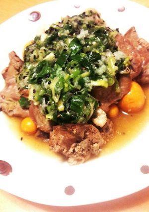 至福の時間♬鶏肝のネギ塩のっけもり☆-レシピのメイン写真