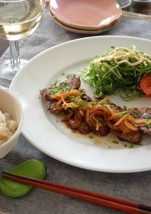牛のバター焼きさっぱりオニオンソース-レシピのメイン写真