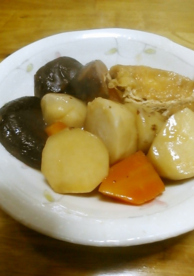 里芋、人参、しいたけと油揚げの煮物-レシピのメイン写真