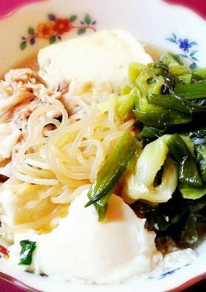 ☆わけぎの肉豆腐☆-レシピのメイン写真