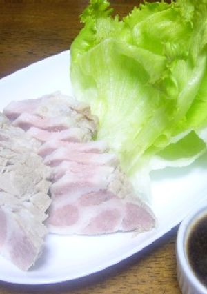 茹で豚のにんにくソース♪-レシピのメイン写真