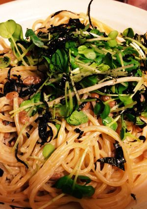 納豆とクリームチーズのパスタ-レシピのメイン写真