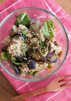 ご飯がすすむ！ナスと豚肉の甘辛味噌炒め-レシピのメイン写真