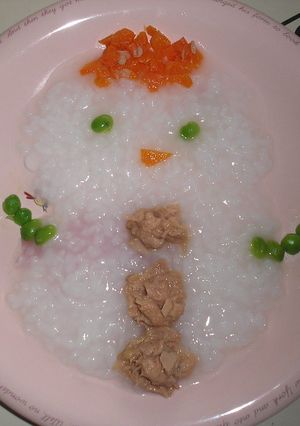 ☆離乳食後期☆溶けかけスノーマン-レシピのメイン写真