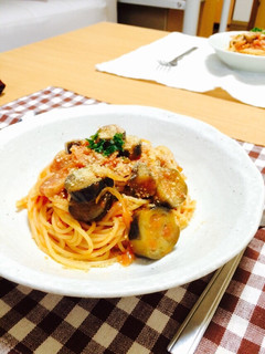 ナスとベーコンのトマトパスタ-レシピのメイン写真
