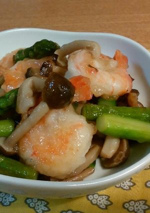 えびとアスパラの炒め物-レシピのメイン写真