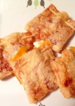 キムチのひき肉油揚げ詰め-レシピのメイン写真