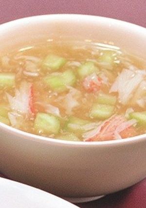 加賀太胡瓜と蟹風味かまぼこのとろみスープ-レシピのメイン写真