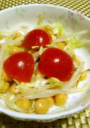 ★ひよこ豆のごま風味のハーブサラダです♪-レシピのメイン写真