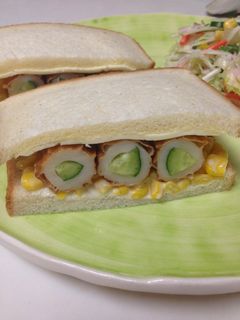 ちくわサンド(きゅうり&コーンマヨ)-レシピのメイン写真