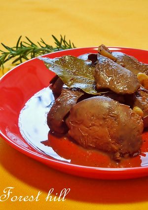 鶏レバーの酢醤油煮（フィリピンアドボ風）-レシピのメイン写真