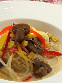 白花豆のクリームパスタ【天狗缶詰】-レシピのメイン写真
