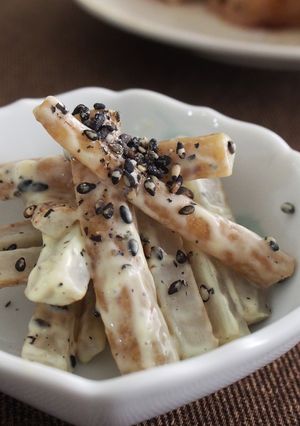 新ごぼうのマヨ黒胡麻あえ-レシピのメイン写真