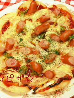 餃子の皮で簡単ピザ~☆-レシピのメイン写真