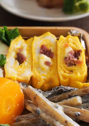おばあちゃんの、梅チーズ卵焼き♡-レシピのメイン写真