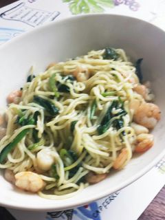 焼きそばアレンジ、シーフードバジル-レシピのメイン写真