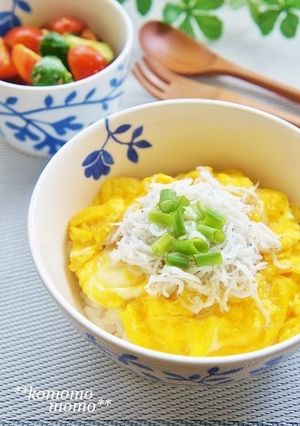 朝食ランチに♫ふわふわ卵としらすの丼ぶり-レシピのメイン写真
