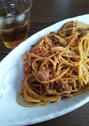 リメイク！豚キムチでパスタ♪-レシピのメイン写真