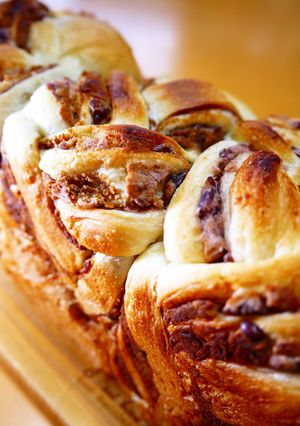 あん食パン～黒糖きな粉粒あん三つ編みパン-レシピのメイン写真
