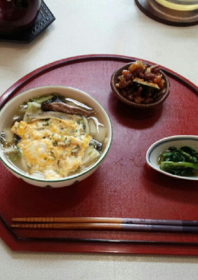 血管ダイエット食226（卵とじうどん）-レシピのメイン写真
