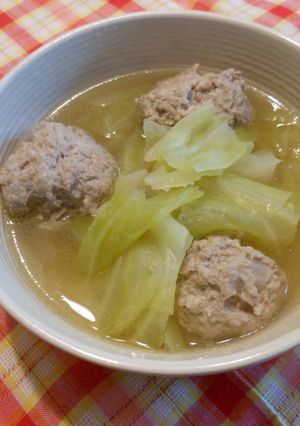春キャベツと肉団子のスープ-レシピのメイン写真